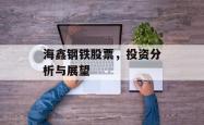 海鑫钢铁股票,投资分析与展望