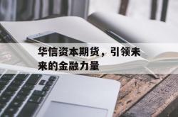 华信资本期货，引领未来的金融力量