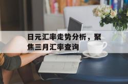 日元汇率走势分析，聚焦三月汇率查询