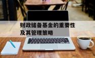 财政储备基金的重要性及其管理策略