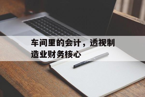 车间里的会计，透视制造业财务核心